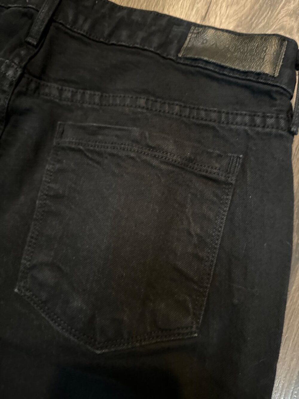 Parker Smith Black High-Waisted Frayed Step Hem Jeans Size 26 - Picture 9 of 10